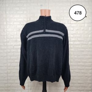 basic edition mens large black sweater